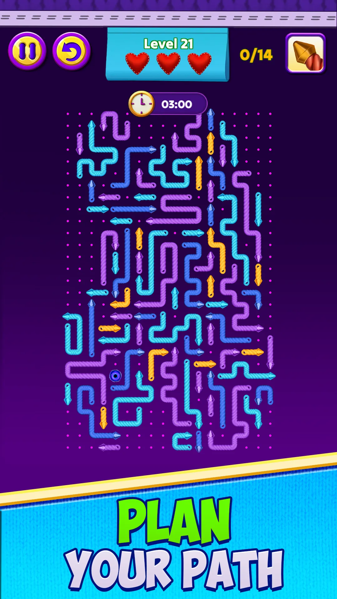 Arrows Lace Puzzle gameplay screenshot 2