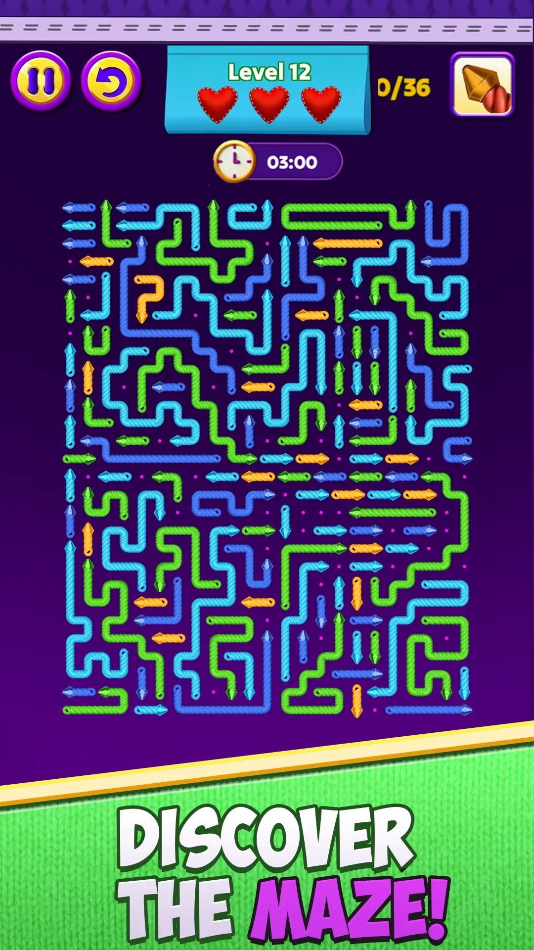 Arrows Lace Puzzle gameplay screenshot 4