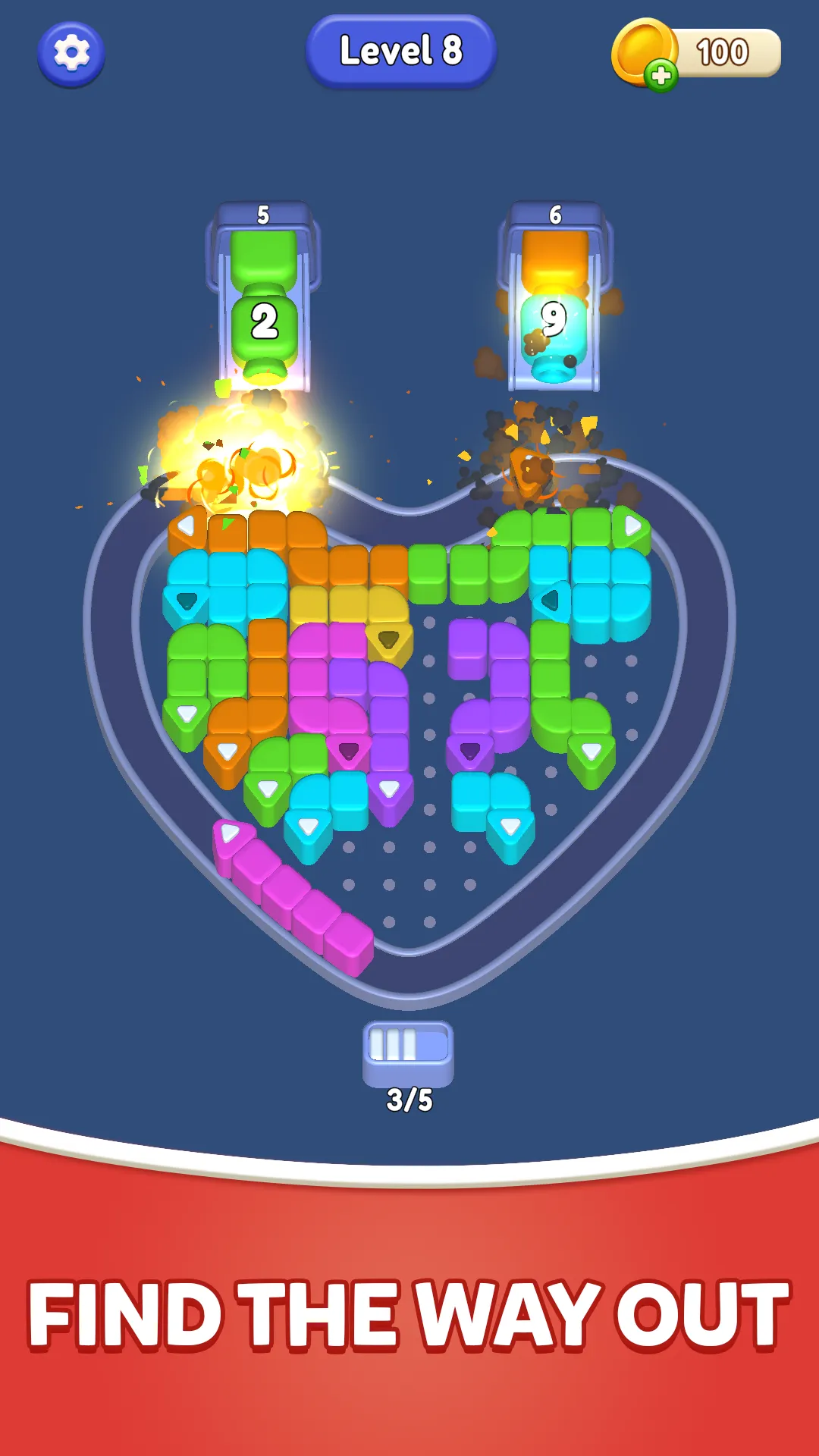 Block Flow: Arrow Puzzle gameplay screenshot 3