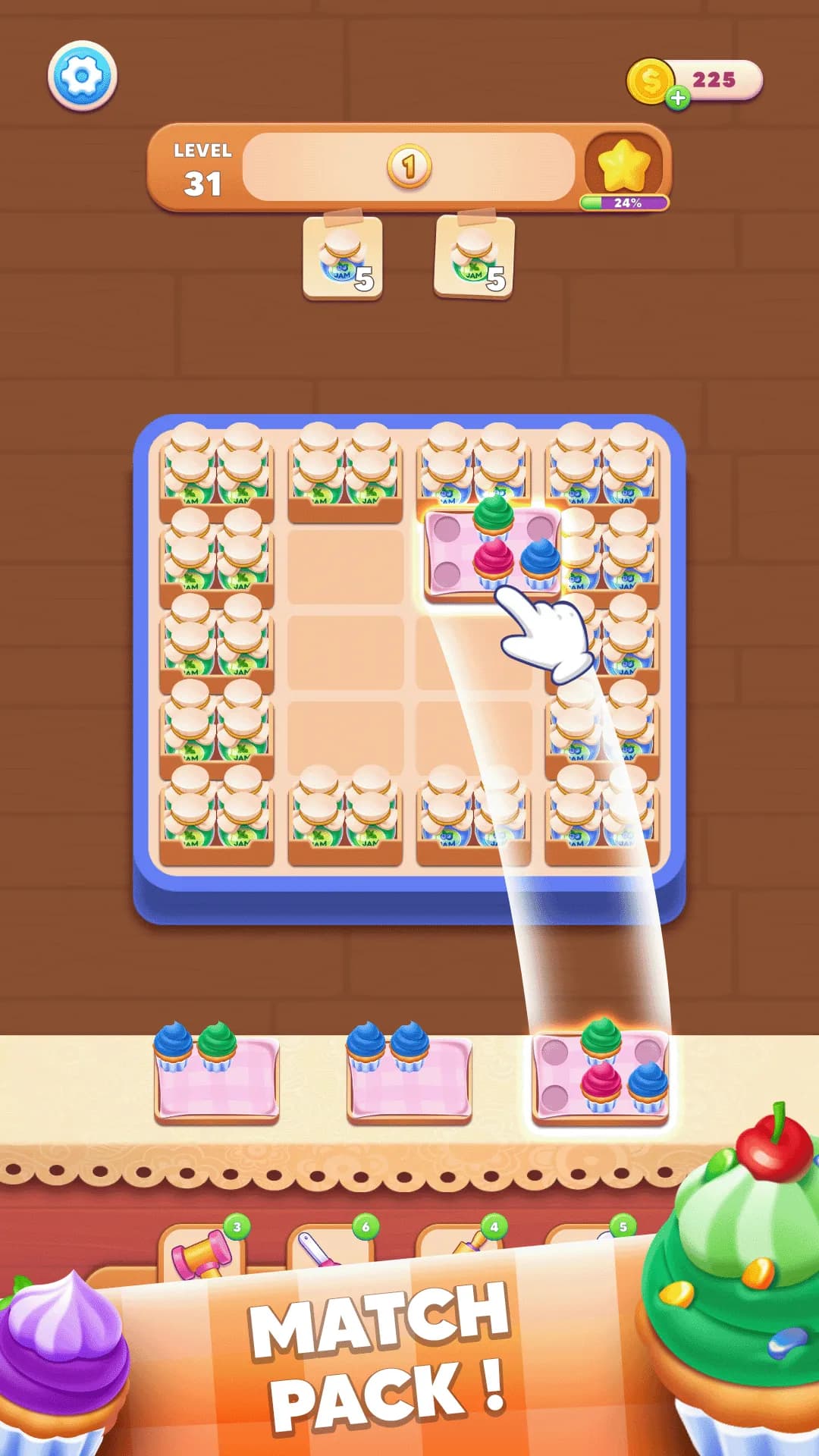 Cupcake Sort gameplay screenshot