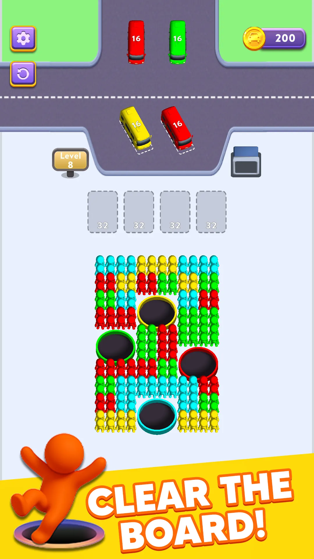 Hole Crowd: a mechanic that reads in three seconds