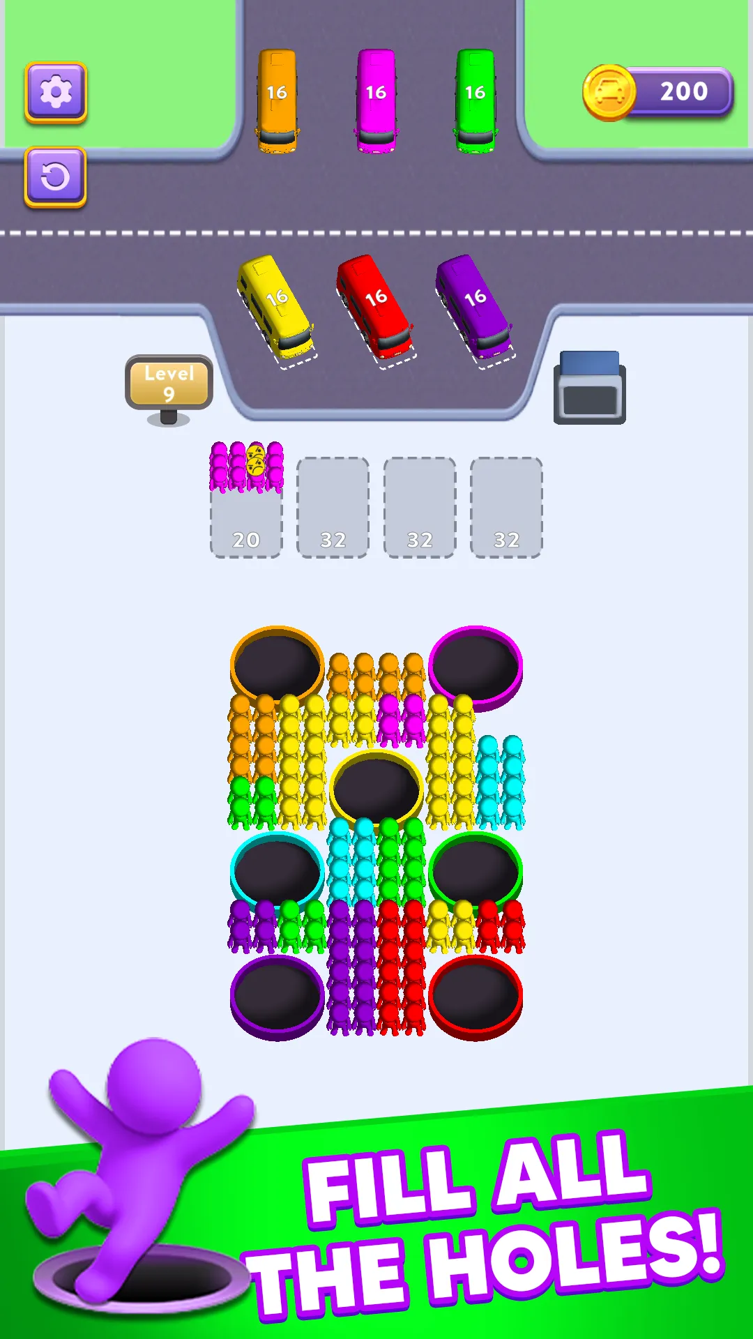 Hole Crowd: Bus Jam gameplay screenshot 2