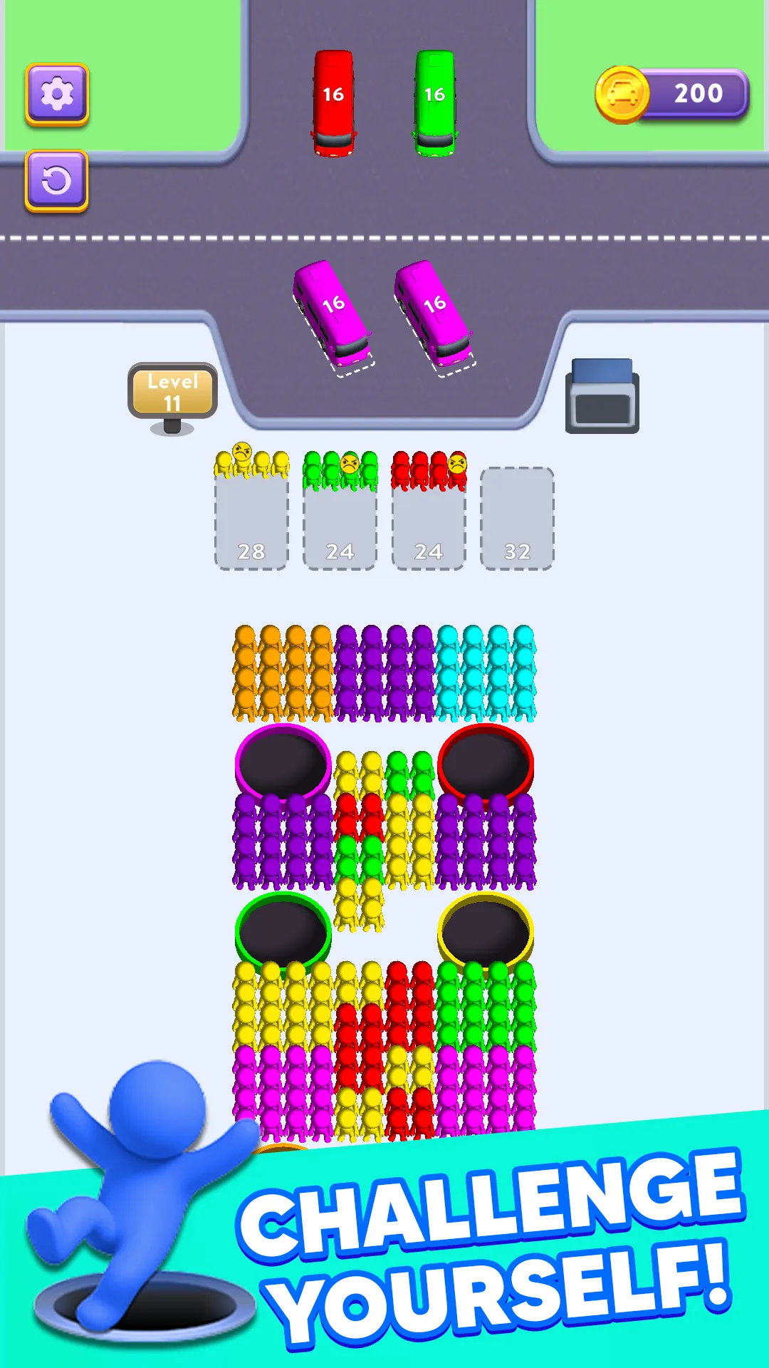 Hole Crowd: Bus Jam gameplay screenshot 3