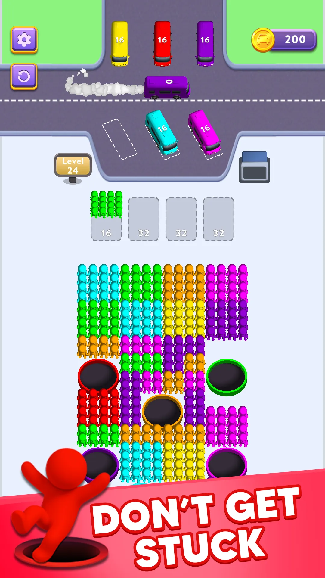 Hole Crowd: Bus Jam gameplay screenshot 4