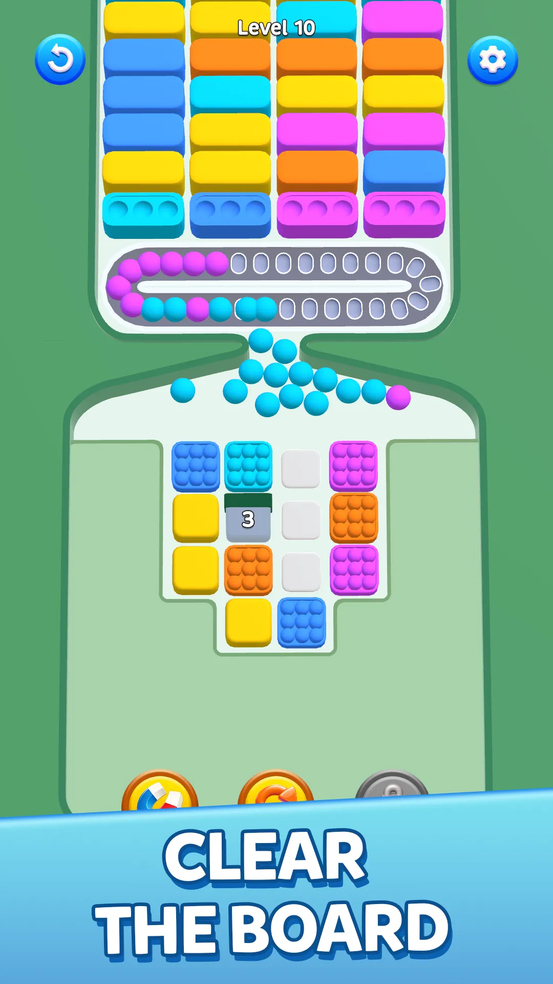 Marble Away gameplay with boosters